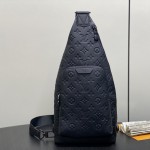 Louis Vuitton Duo Slingbag Black Monogram Shadow Leather