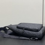 Louis Vuitton Duo Slingbag Black Monogram Shadow Leather