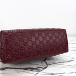 Gucci 815214 Red Embossed Leather Shoulder Bag Original Leather
