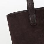 Gucci 834465 Matte Leather Tote Bag Gray Green Burgundy Original Leather