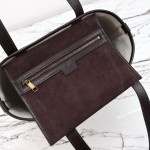 Gucci 834465 Matte Leather Tote Bag Gray Green Burgundy Original Leather