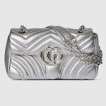 Gucci Silver and Black-Silver Leather Shoulder Bag – Models 837280 / 854863