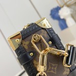 Louis Vuitton Side Trunk Small Handbag Monogram Reverse Canvas