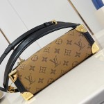 Louis Vuitton Side Trunk Small Handbag Monogram Reverse Canvas