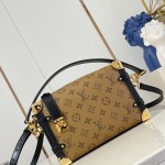 Louis Vuitton Side Trunk Small Handbag Monogram Reverse Canvas