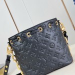 Louis Vuitton M26216 Black & M26530 Pink Coussin Bucket Bag Front View