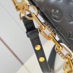 Louis Vuitton M26216 Black & M26530 Pink Coussin Bucket Bag Front View