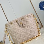 Louis Vuitton M26216 Black & M26530 Pink Coussin Bucket Bag Front View