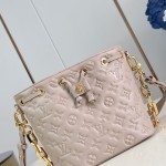 Louis Vuitton M26216 Black & M26530 Pink Coussin Bucket Bag Front View
