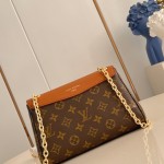 Louis Vuitton Saint Germain BB Handbag with Monogram Canvas and Gold Chain