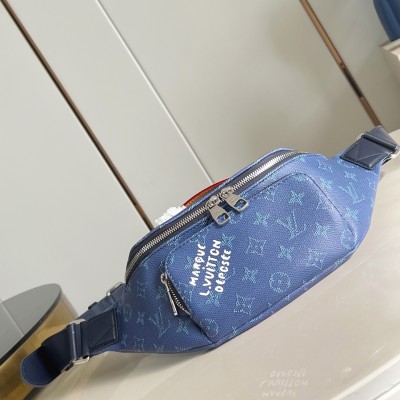 Louis Vuitton - Rush Waist Bag M27152 Monogram Heritage Canvas (White/Blue)