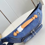 Louis Vuitton Rush Waist Bag M27152 Monogram Heritage White Blue