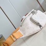 Louis Vuitton Rush Waist Bag M27152 Monogram Heritage White Blue