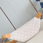 Louis Vuitton Rush Waist Bag M27152 Monogram Heritage White Blue