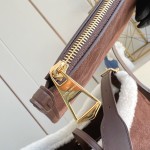 Louis Vuitton LV Ski CarryAll Small Handbag - Chocolate Suede Calf Leather