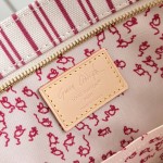 Louis Vuitton Carry It M15121 Cotton Canvas Bag with Hand-Drawn LV Label and Cat-Print Lining