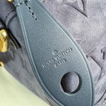 Louis Vuitton Speedy P9 Bandoulière 40 Handbag in Suede Leather with Monogram Floral and Silk Scarf