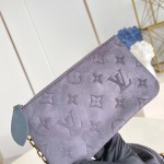 Louis Vuitton Speedy P9 Bandoulière 40 Handbag in Suede Leather with Monogram Floral and Silk Scarf