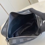 Louis Vuitton Pochette Kasai Storage Pouch with Damier Graphite Canvas and Zip Pocket