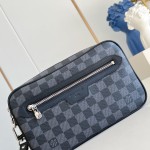 Louis Vuitton Pochette Kasai in Damier Graphite Canvas with Wrist Strap