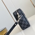 Louis Vuitton Pochette Kasai in Damier Graphite Canvas with Wrist Strap