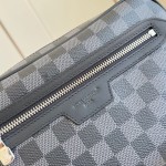 Louis Vuitton Pochette Kasai Storage Pouch with Damier Graphite Canvas and Zip Pocket