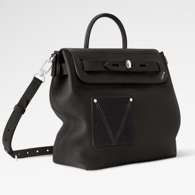 Louis Vuitton - Steamer 30 Handbag M27061 Black LV Touch Leather