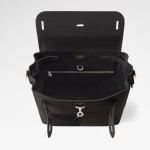 Louis Vuitton Steamer 30 Black Leather Handbag M27061 Front View