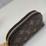 Louis Vuitton Cosmetic Coin Purse Monogram Canvas with Leather Trim