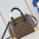 Louis Vuitton Alma BB Bag Monogram Canvas with Leather Trimmings and Metallic Corners