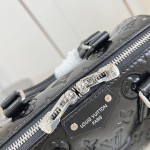 Louis Vuitton Speedy Trunk 20 Handbag in Monogram Saga Rock Style with Leather Details