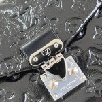 Louis Vuitton Trunkie M28137 Monogram Saga Bag with Distressed Leather, Metal Corners, and S-lock