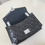 Louis Vuitton Trunkie M28137 Monogram Saga Bag with Distressed Leather, Metal Corners, and S-lock