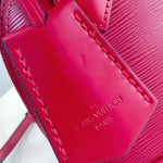 Louis Vuitton Alma BB Epi Leather Handbag with Monogram Jacquard Strap