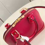 Louis Vuitton Alma BB Epi Leather Handbag with Monogram Jacquard Strap