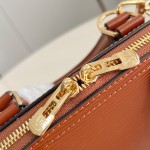 Louis Vuitton Alma BB Epi Leather Handbag with Monogram Jacquard Strap