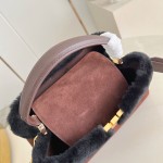Louis Vuitton Cozygram Capucines MM Soupe Ski Edition Suede Handbag