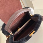 Louis Vuitton Cozygram Capucines MM Soupe Ski Edition Suede Handbag