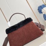 Louis Vuitton Cozygram Capucines MM Soupe Ski Edition Suede Handbag