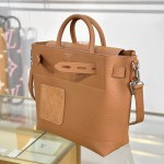 Louis Vuitton Steamer 30 Black Leather Handbag M27061 Front View