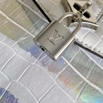 Louis Vuitton aurora silver dynamic chip leather bag M84713 M84714