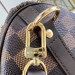 Louis Vuitton Speedy Bandoulière 25 Handbag with Damier Ebene Canvas and Leather Handle