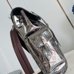 Louis Vuitton Christopher Medium Backpack with Monogram Miroir Coated Canvas