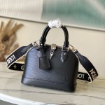 Louis Vuitton Alma BB M14433 Epi Leather handbag with embroidered jacquard shoulder strap