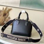 Louis Vuitton Alma BB M14433 Epi Leather handbag with embroidered jacquard shoulder strap
