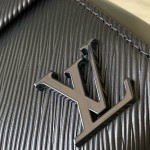 Louis Vuitton Cluny Mini M14435 black Epi leather handbag with jacquard strap