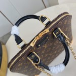 Louis Vuitton Trunk Alma Mini Handbag with Monogram Canvas and cowhide leather trims