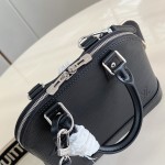 Louis Vuitton Alma BB Handbag in Epi leather with signature embroidery and jacquard shoulder strap