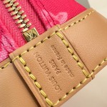 Louis Vuitton Alma BB Handbag with Damier Ebene Canvas and Toron Leather Handles