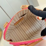 Louis Vuitton Alma BB Handbag with Damier Ebene Canvas and Toron Leather Handles